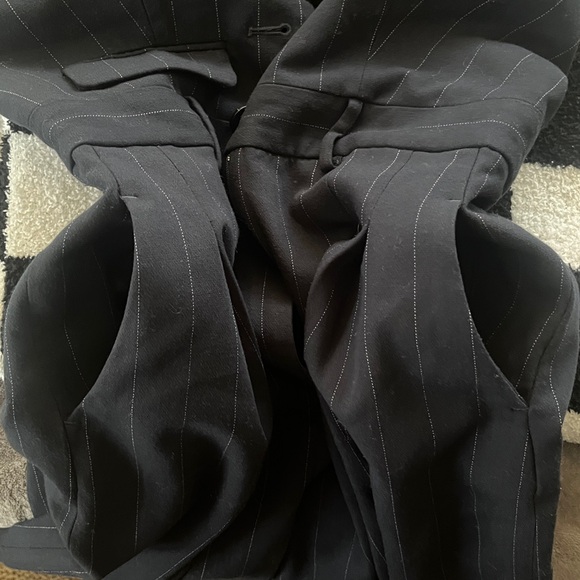 Anthropologie Navy Pinstripe Jumpsuit - Picture 7 of 10